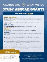 Study Abroad Grants Fact Sheet