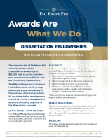 Dissertation Fellowships Fact Sheet