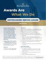 Distinguished Service Awards Fact Sheet
