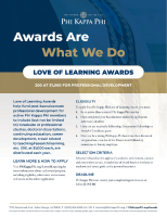 Love of Learning Awards Fact Sheet