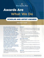 Scholar and Artist Awards Fact Sheet